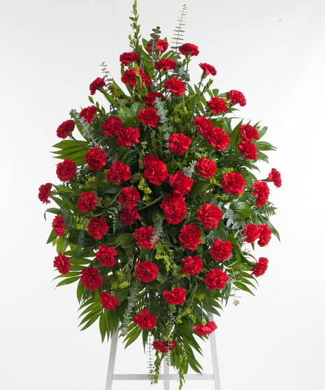 Carnation Standing Easel Spray - Color Selection Available