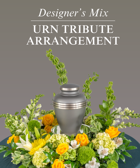 Urn Tribute Arrangement - Designer's Mix