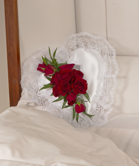 Rose Casket Lid Pillow