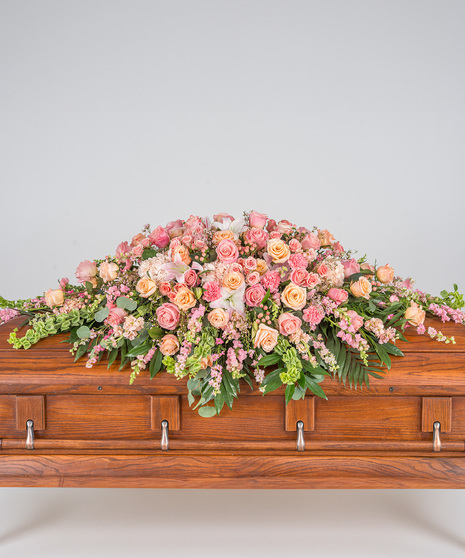 Pastel Garden Full Casket Spray