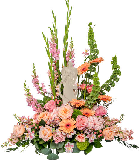 Pastel Garden Angel Display Basket