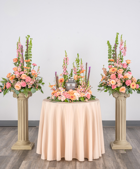 Pastel Garden Urn Tribute - 3 Piece Set