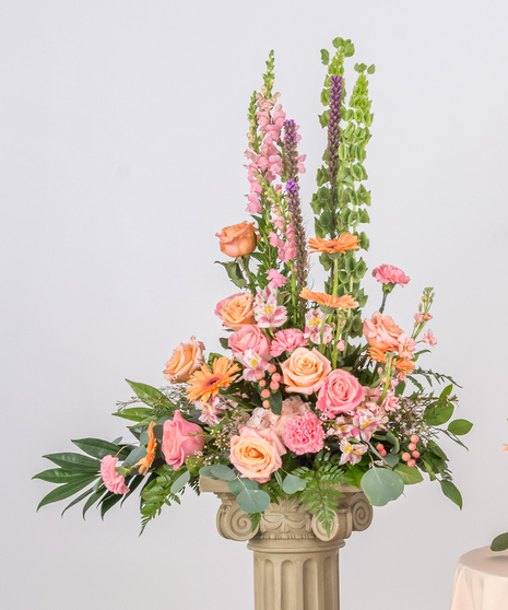 Pastel Garden Pedestal Display