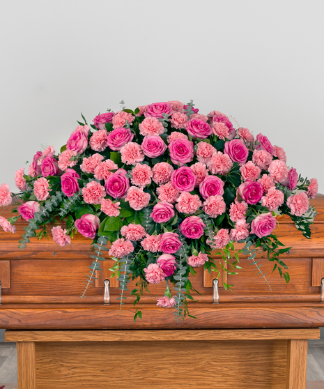 Rose & Carnation Casket Spray - Color Selections Available