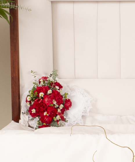 Carnation Casket Lid Pillow - Color Option Available